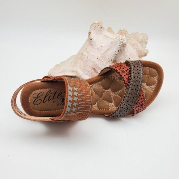 Corkys Elite Leather Flatform Strappy Sandals Women's Size 7 - Picture 4 of 10